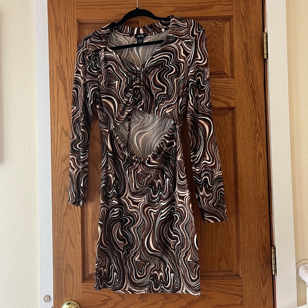 Patterned Cutout Dress